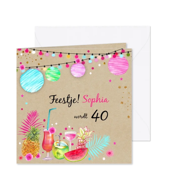 Uitnodiging tropische sfeer