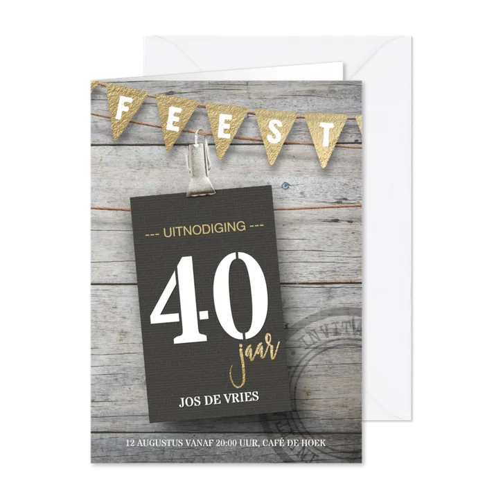 Uitnodiging verjaardag 30 40 50 jaar