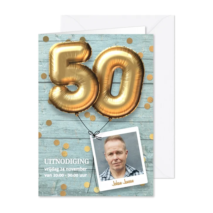 Uitnodiging verjaardag 50 jaar