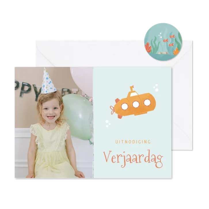 Uitnodiging verjaardag onderzeeboot