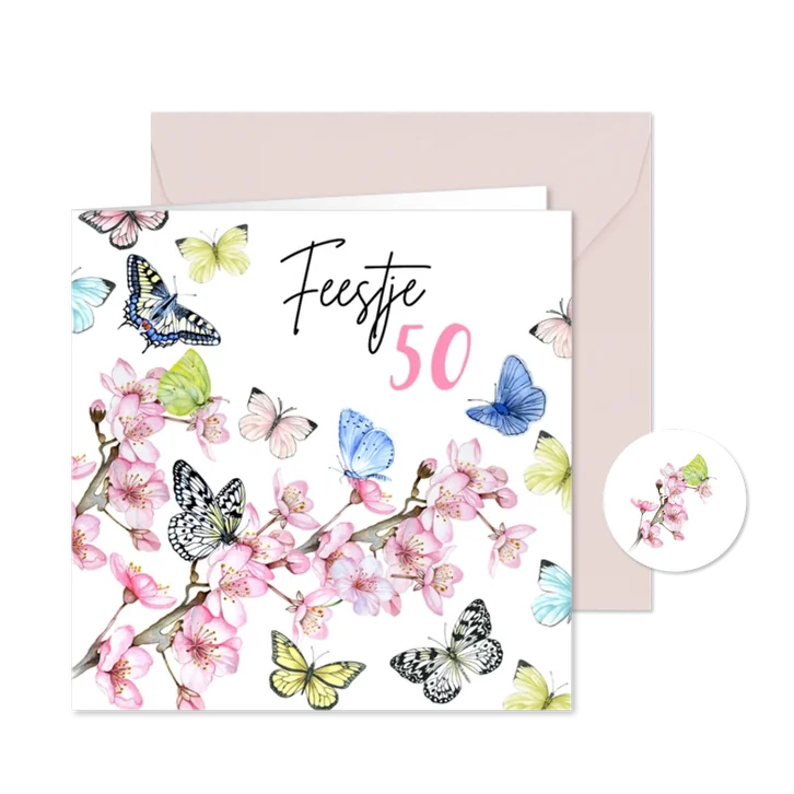 Uitnodiging verjaardag vijftig