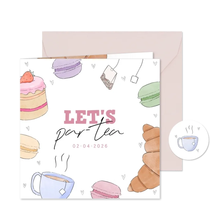 Uitnodiging voor een feestelijke high tea 