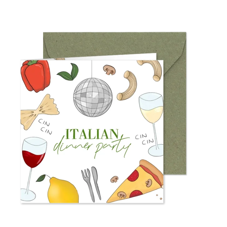 Uitnodiging voor een Italiaans diner