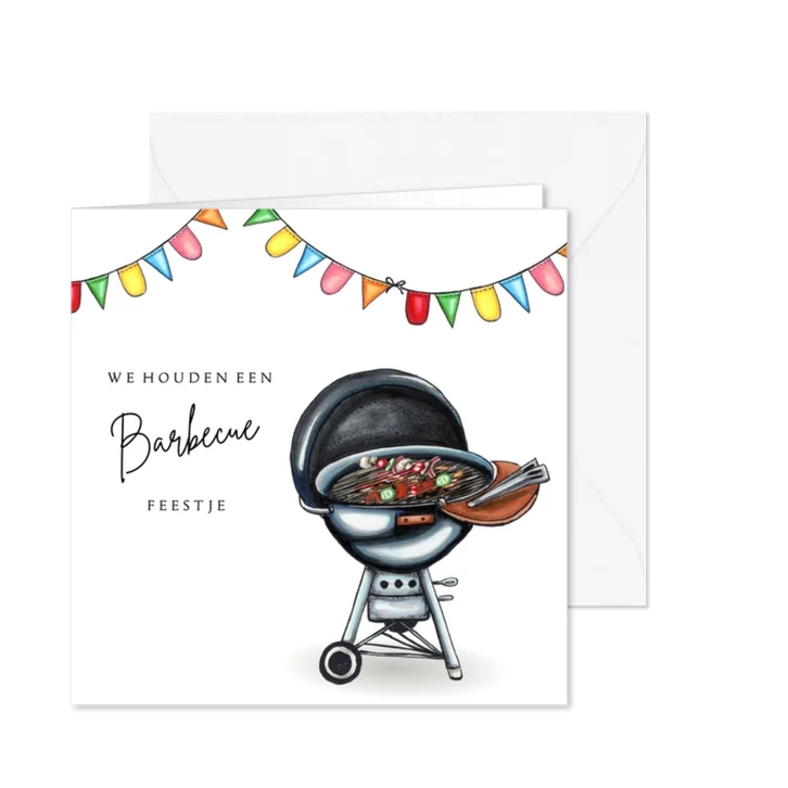 Uitnodigingen barbecue kaart