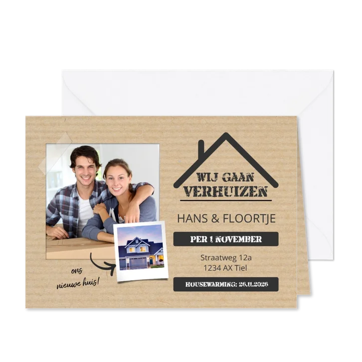 Verhuisbericht - wij gaan verhuizen fotokaart