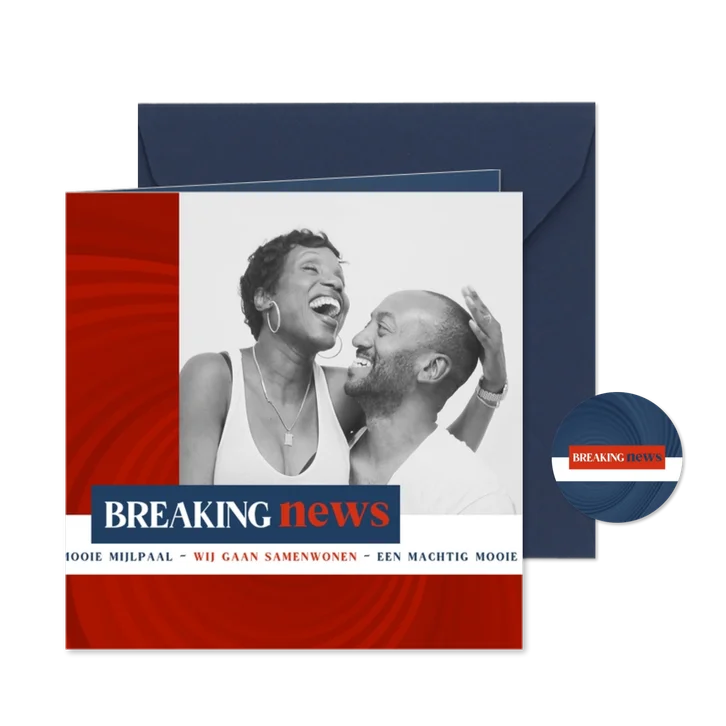 Verhuiskaart breaking news samenwonen