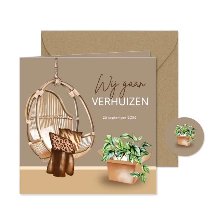 Verhuizen hangstoel bamboe