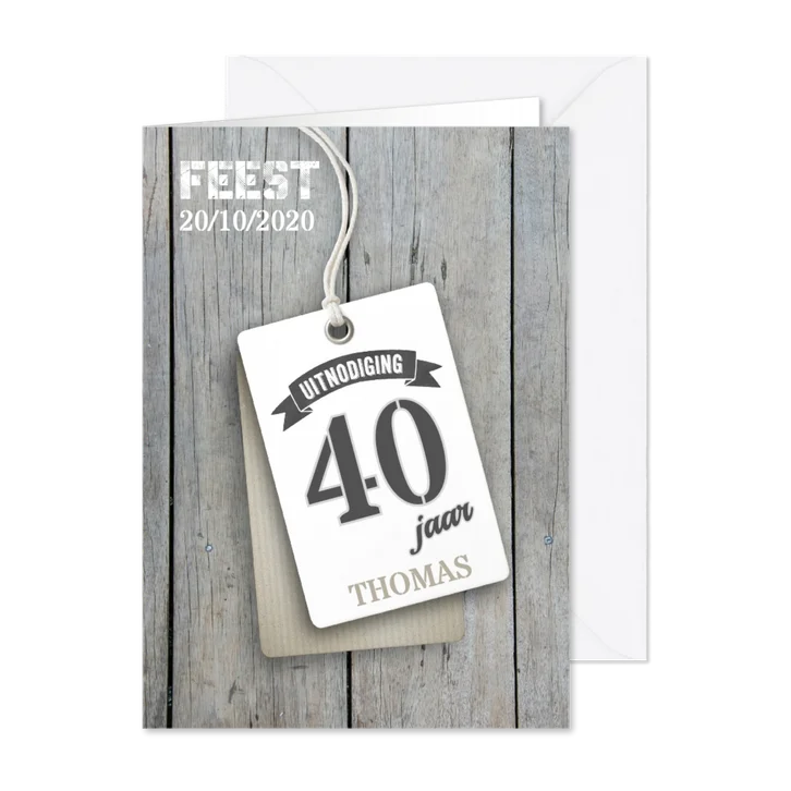 Verjaardag 40 jaar uitnodiging
