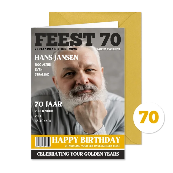 Verjaardag Feest 70 jaar tijdschrift