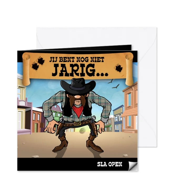 Verrassende uitnodiging met maffe cowboy