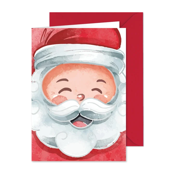 Vrolijke kerstman kerstkaart