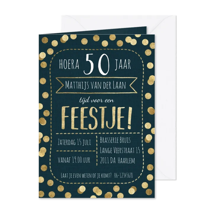 Vrolijke uitnodiging verjaardagsfeest