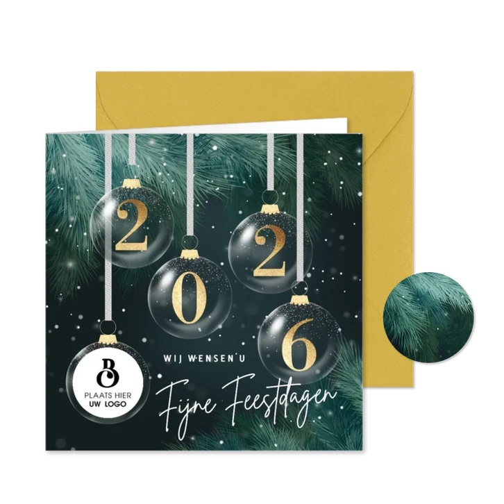 Zakelijke kerstkaart 2026 met logo
