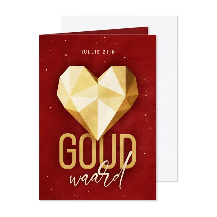 Zakelijke kerstkaart jullie zijn goud waard met hart