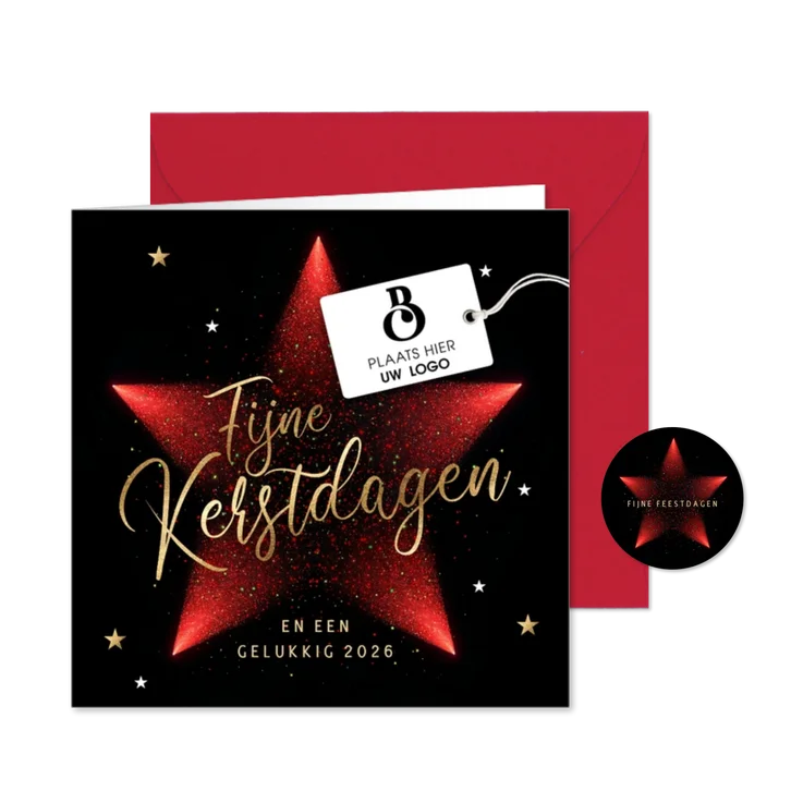 Zakelijke kerstkaart stijlvolle kerstster