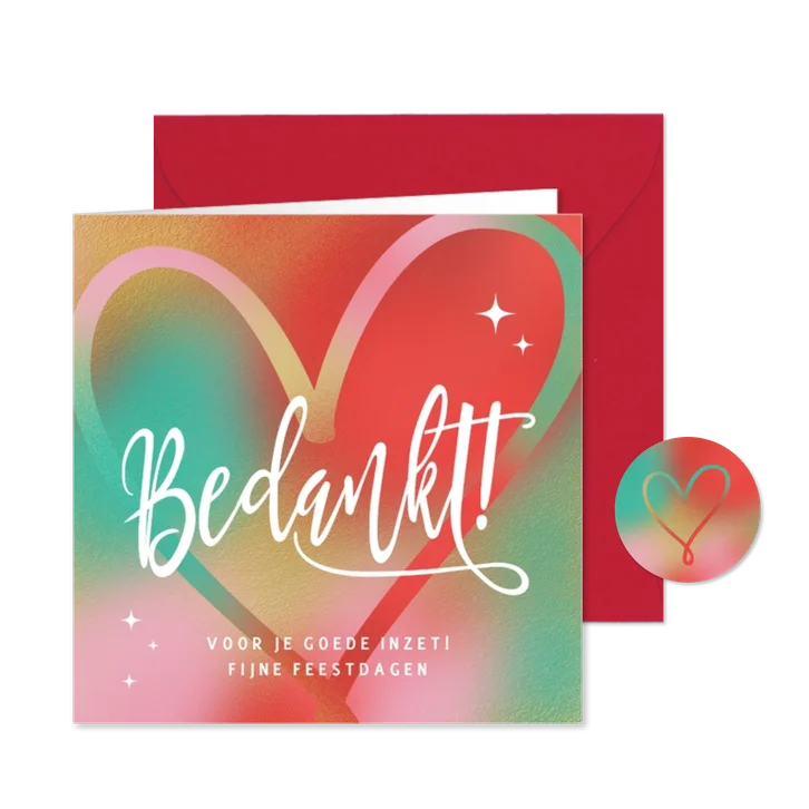 Zakelijke kerstkaarten kleur hart