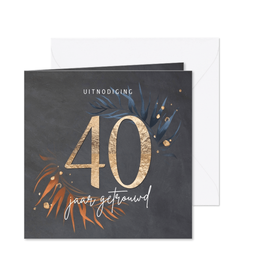 40 jaar getrouwd - krijtbord - Kaartimpressie