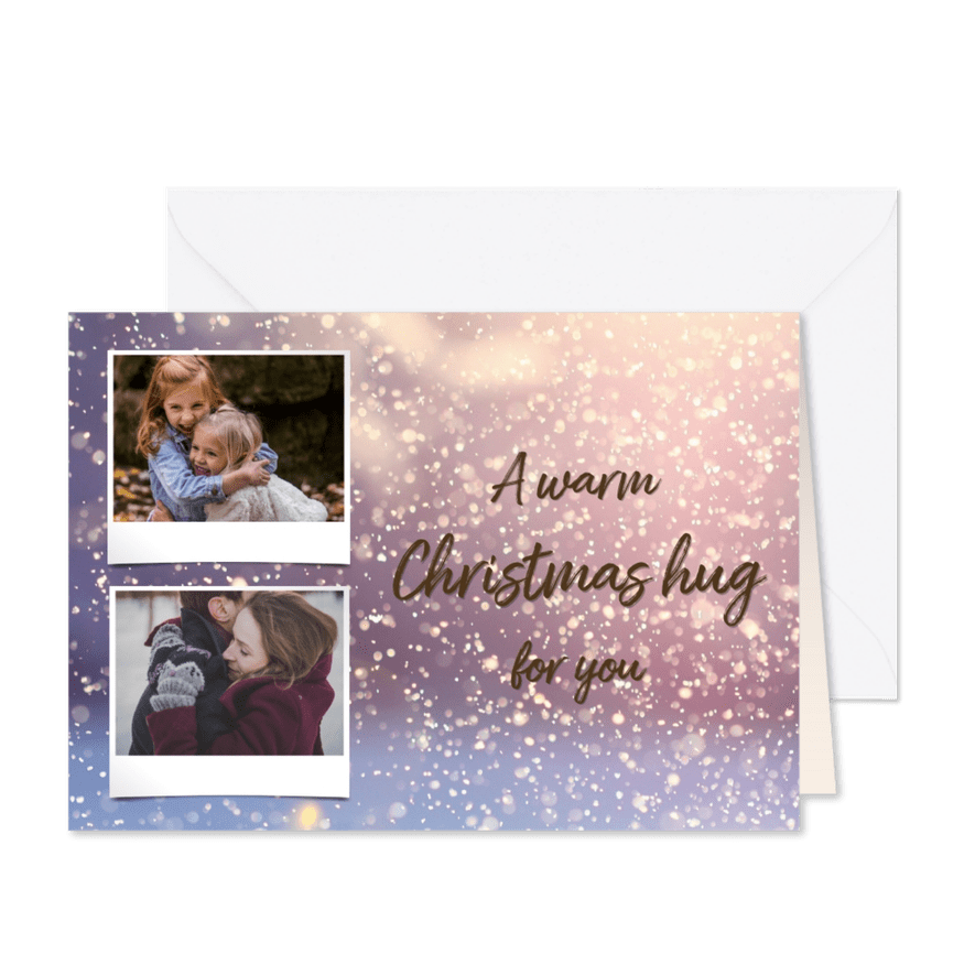 A warm Christmas hug  - Kaartimpressie