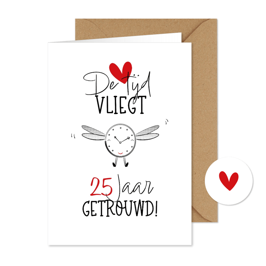 Aanpasbare jubileum uitnodiging grappig de tijd vliegt - Kaartimpressie