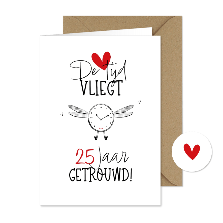 Aanpasbare jubileum uitnodiging grappig de tijd vliegt - Kaartimpressie