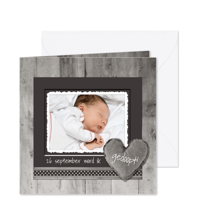 Antraciet Ik word gedoopt! - BK - Kaartimpressie