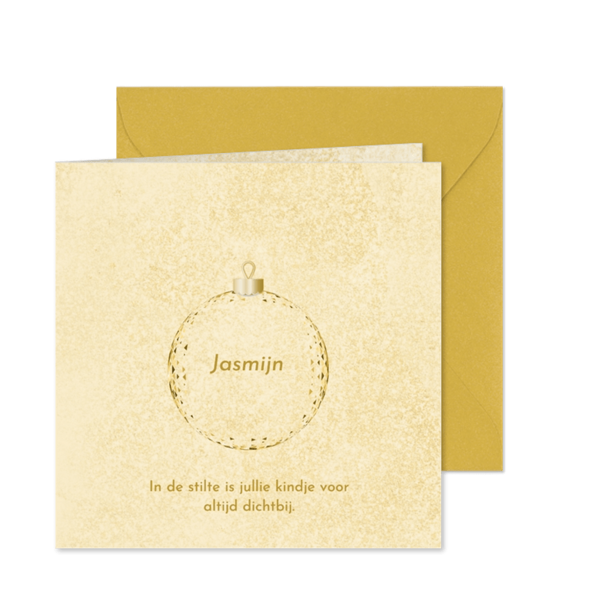 Babyverlies kerst zonder je kindje - Kaartimpressie