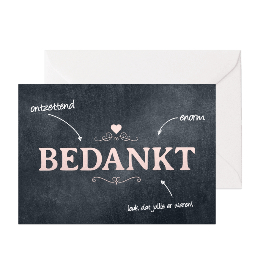 Bedankkaart Bedankt - Kaartimpressie