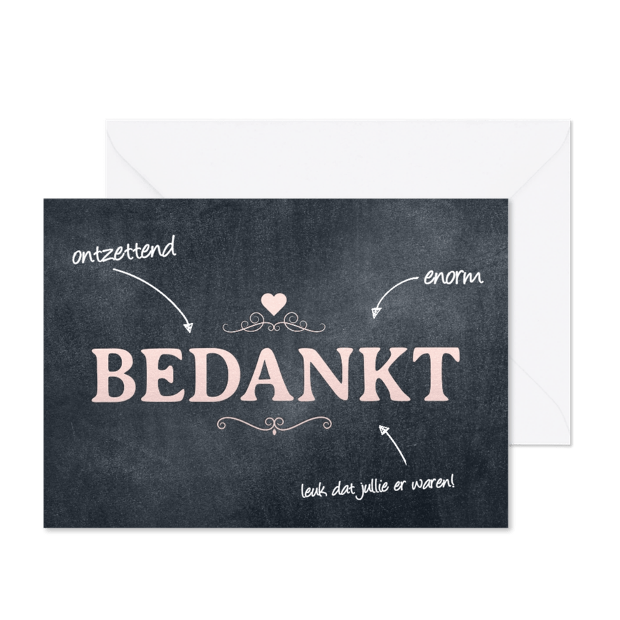 Bedankkaart Bedankt - Kaartimpressie
