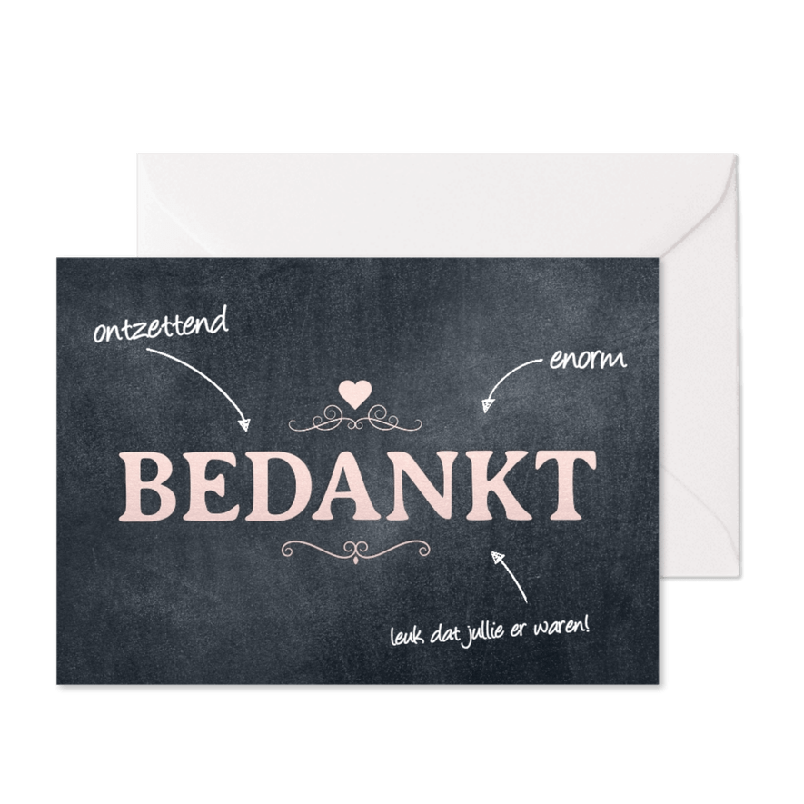 Bedankkaart Bedankt - Kaartimpressie