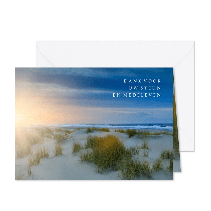 Bedankkaart na overlijden - Kaartimpressie