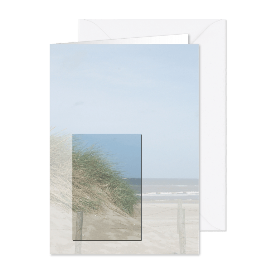 Bedankkaart rouw met duinen - Kaartimpressie