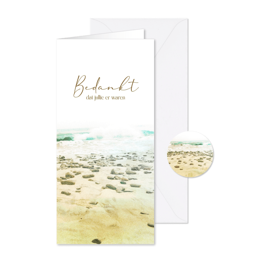 Bedankkaart strand zeezicht - Kaartimpressie