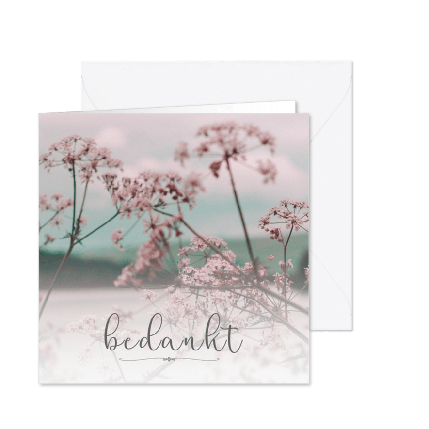 Bedanktkaart na overlijden - Kaartimpressie