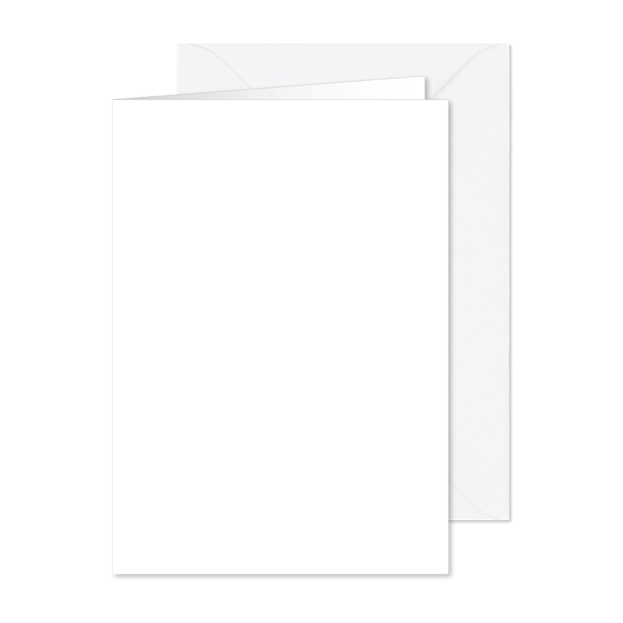 Blanco rechthoekige kaart voor een eigen ontwerp - Kaartimpressie