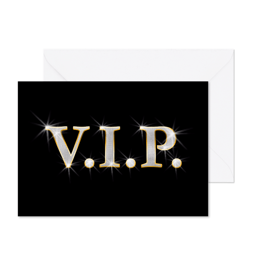 Bling bling kaart V I P - Kaartimpressie