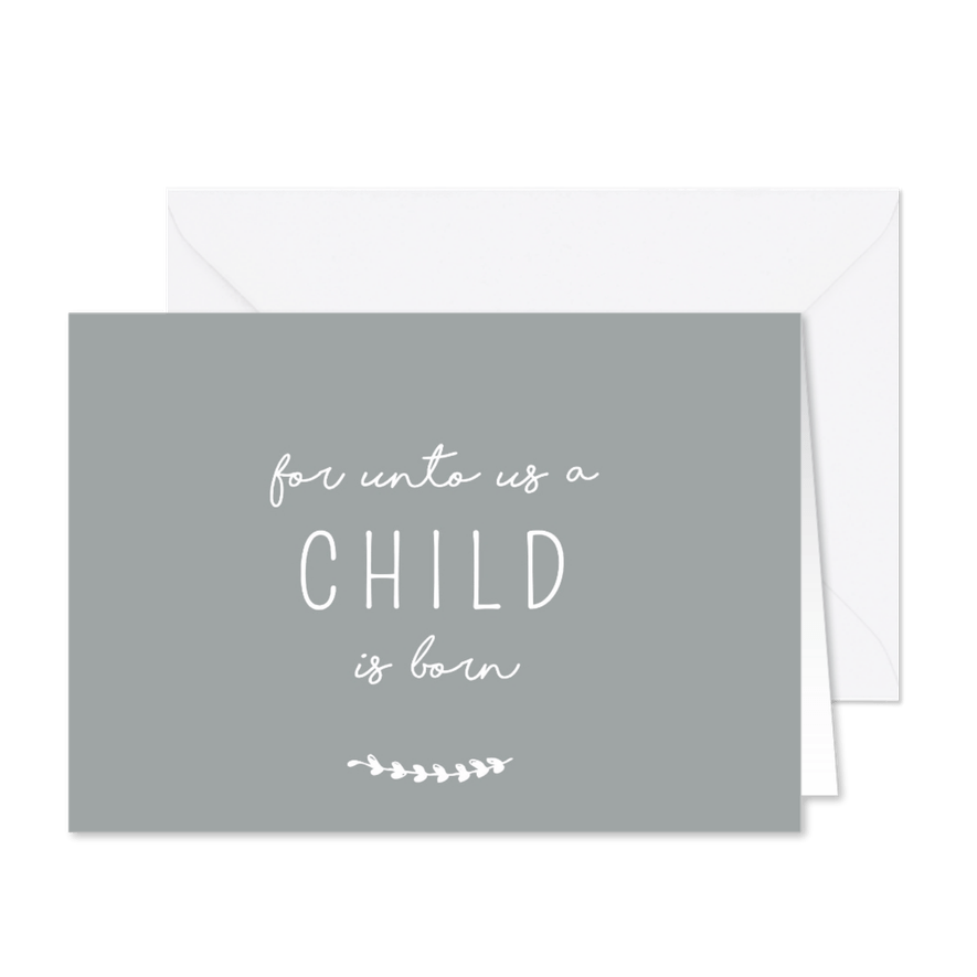 Christelijke kerstkaart Child - Kaartimpressie