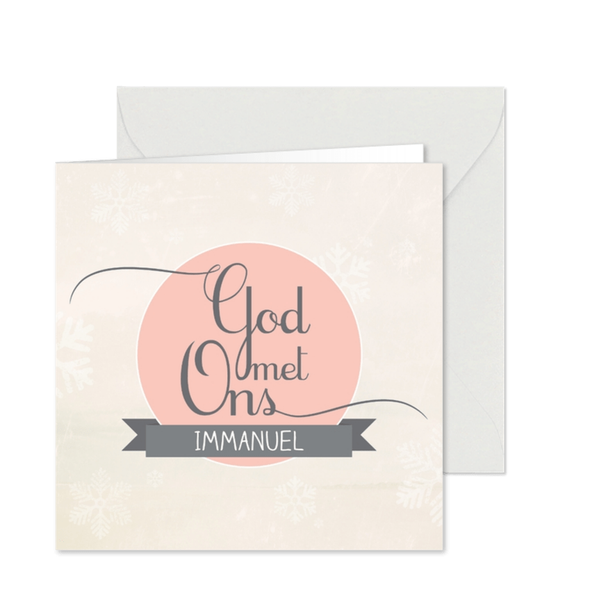 Christelijke kerstkaart Immanuel God met ons - Kaartimpressie