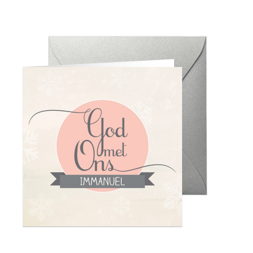 Christelijke kerstkaart Immanuel God met ons - Kaartimpressie