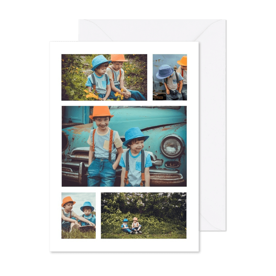 Collage Kinderfeestje met 5 foto's - Kaartimpressie