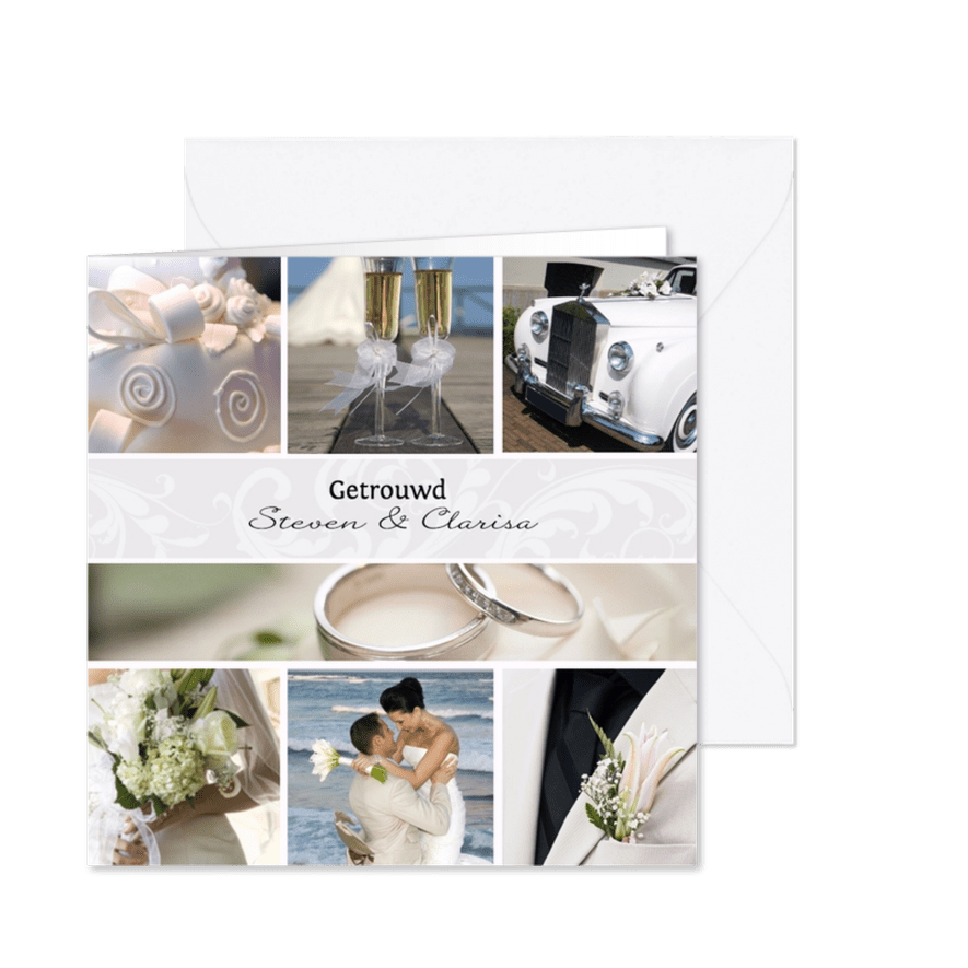 Collage Trouwen 7 foto's - BK - Kaartimpressie