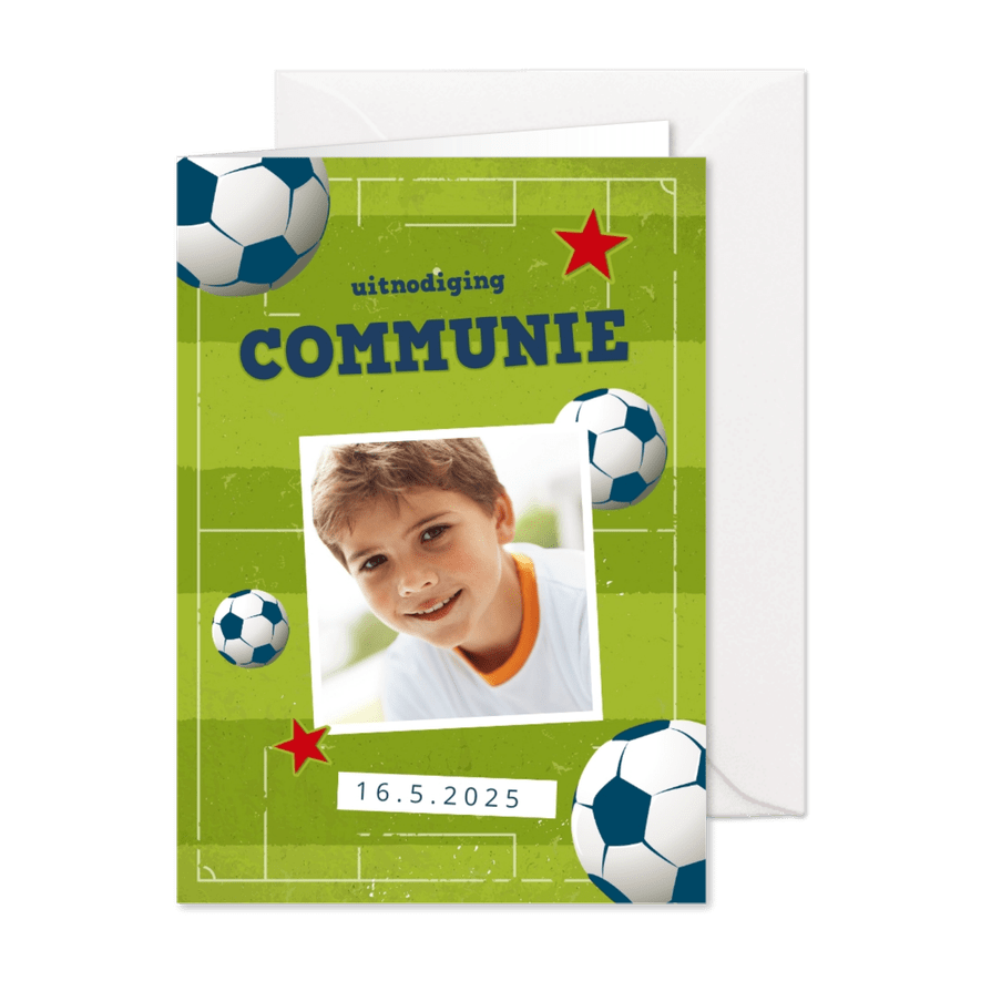 Communie uitnodiging voetbal - Kaartimpressie