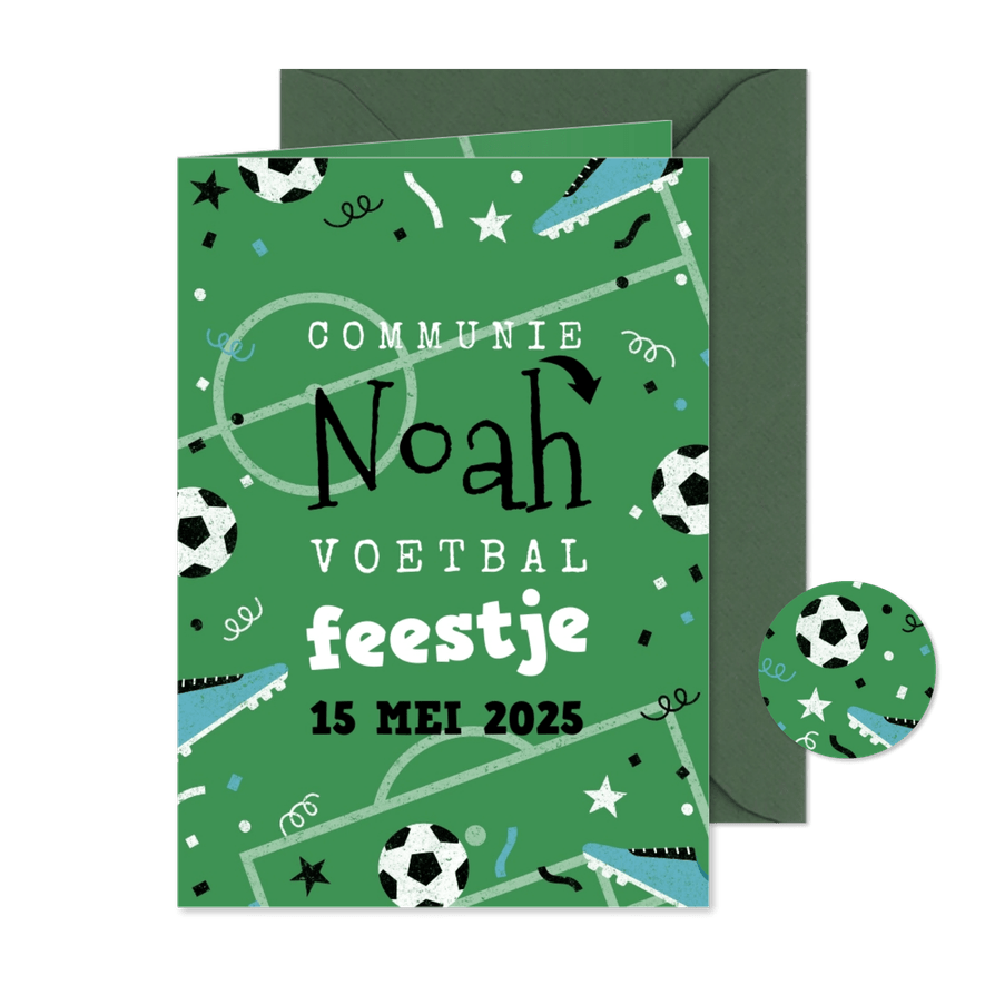 Communiekaart voetbalthema - Kaartimpressie