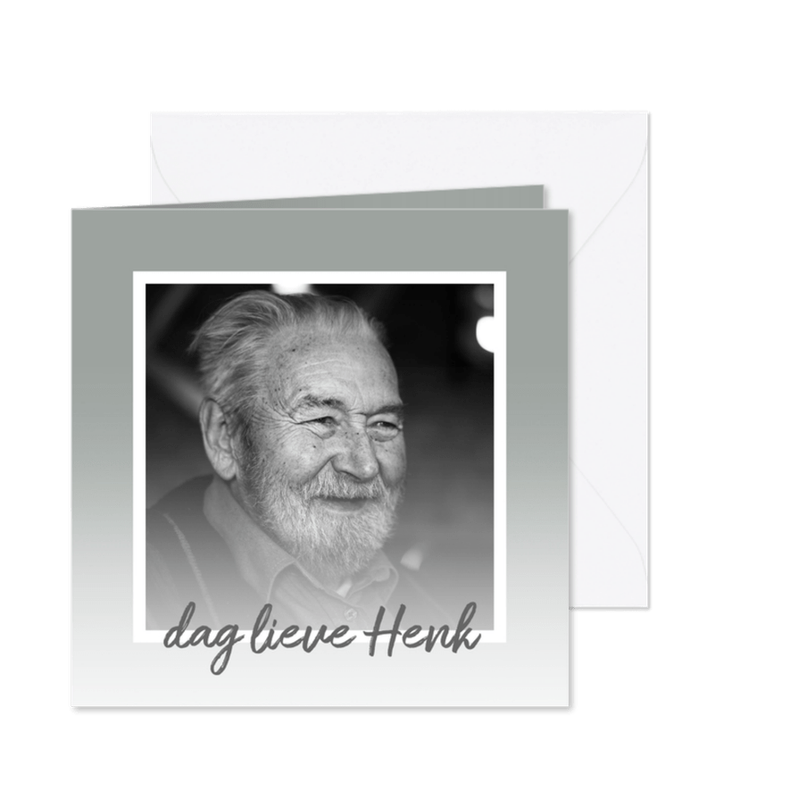 Condoleance - rouwkaart foto + waas - Kaartimpressie