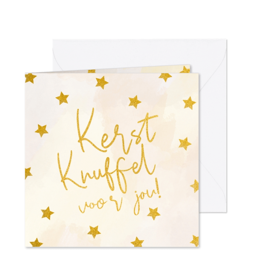 De Zonnebloem kerstkaart kerstknuffel  - Kaartimpressie