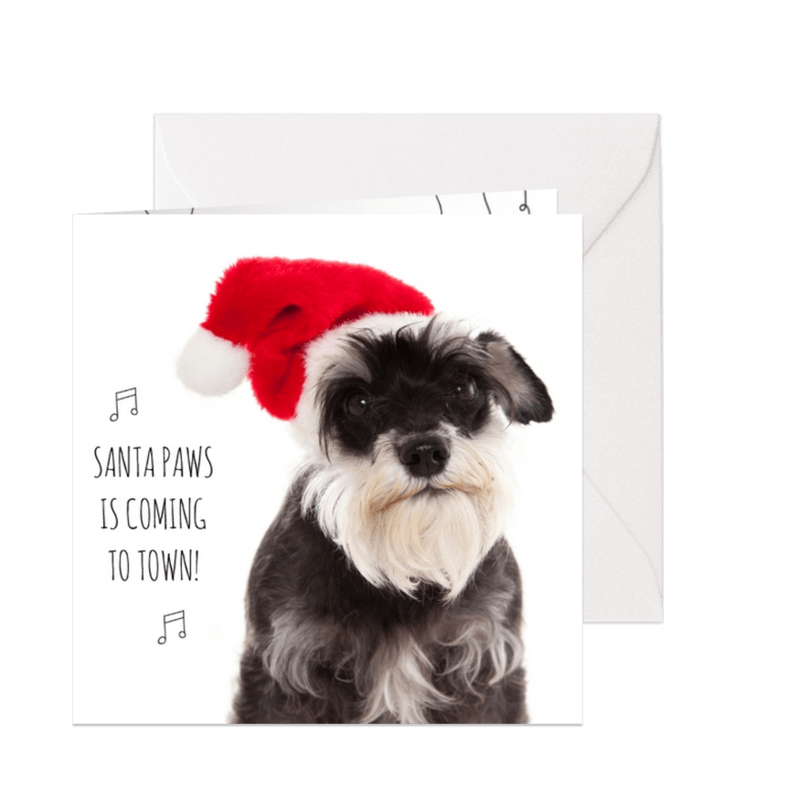 Dieren kerstkaart - Hond - Paws - Kaartimpressie