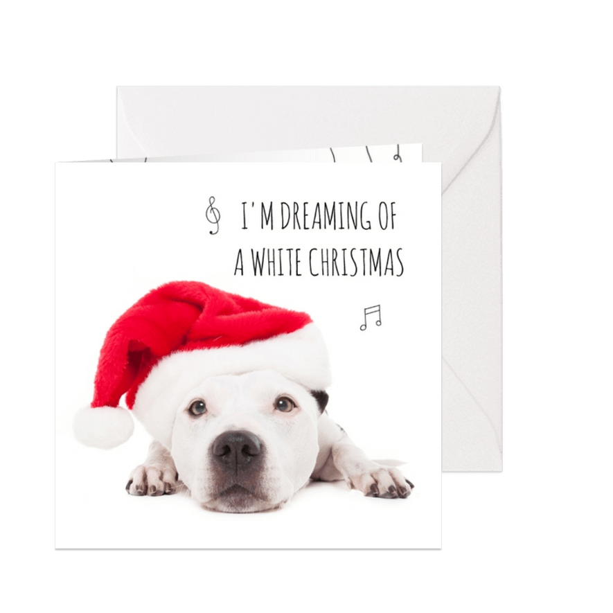 Dieren kerstkaart - Hond - Staff - Kaartimpressie