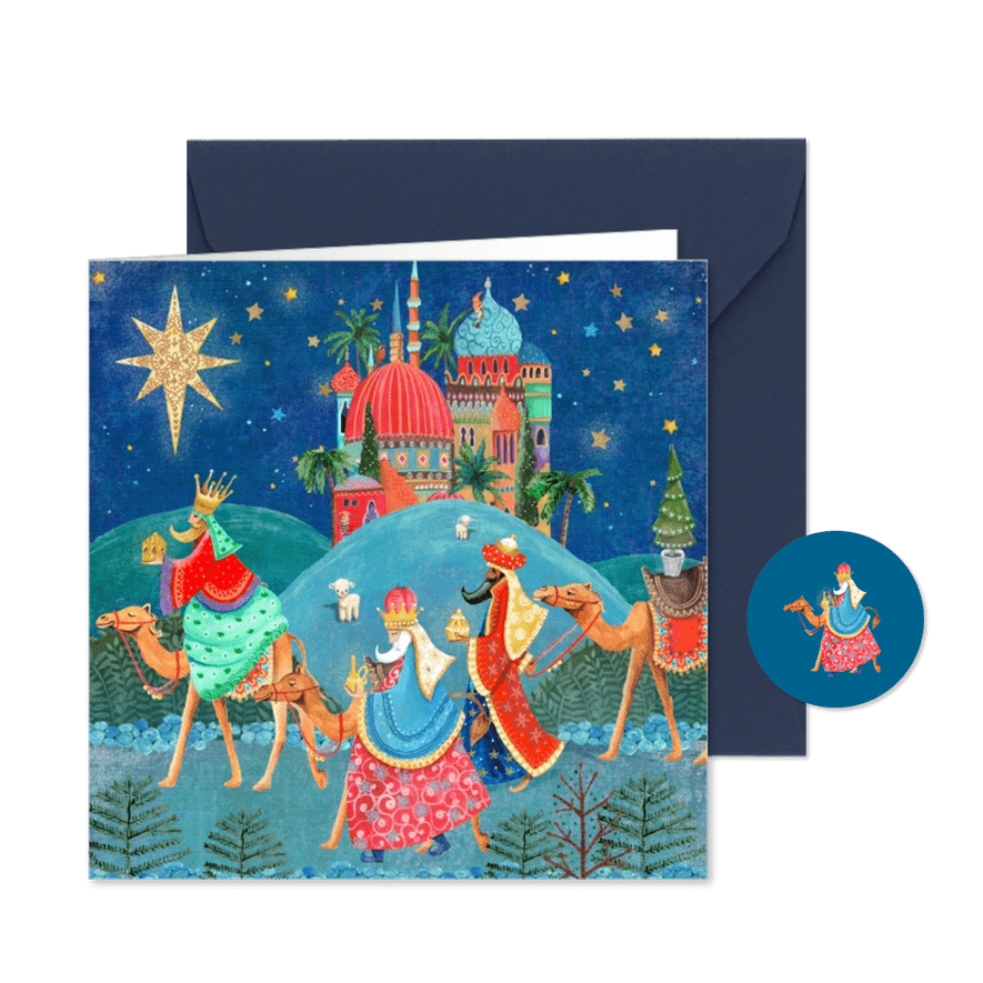 Drie Koningen kerstkaart - Kaartimpressie