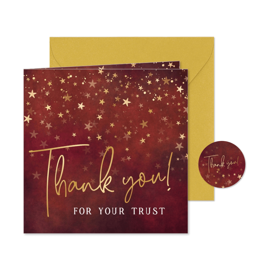 Engelstalige zakelijke bedankt kerstkaart thank you - Kaartimpressie