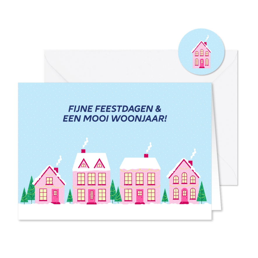 Fijne feestdagen en een mooi woonjaar - Kaartimpressie