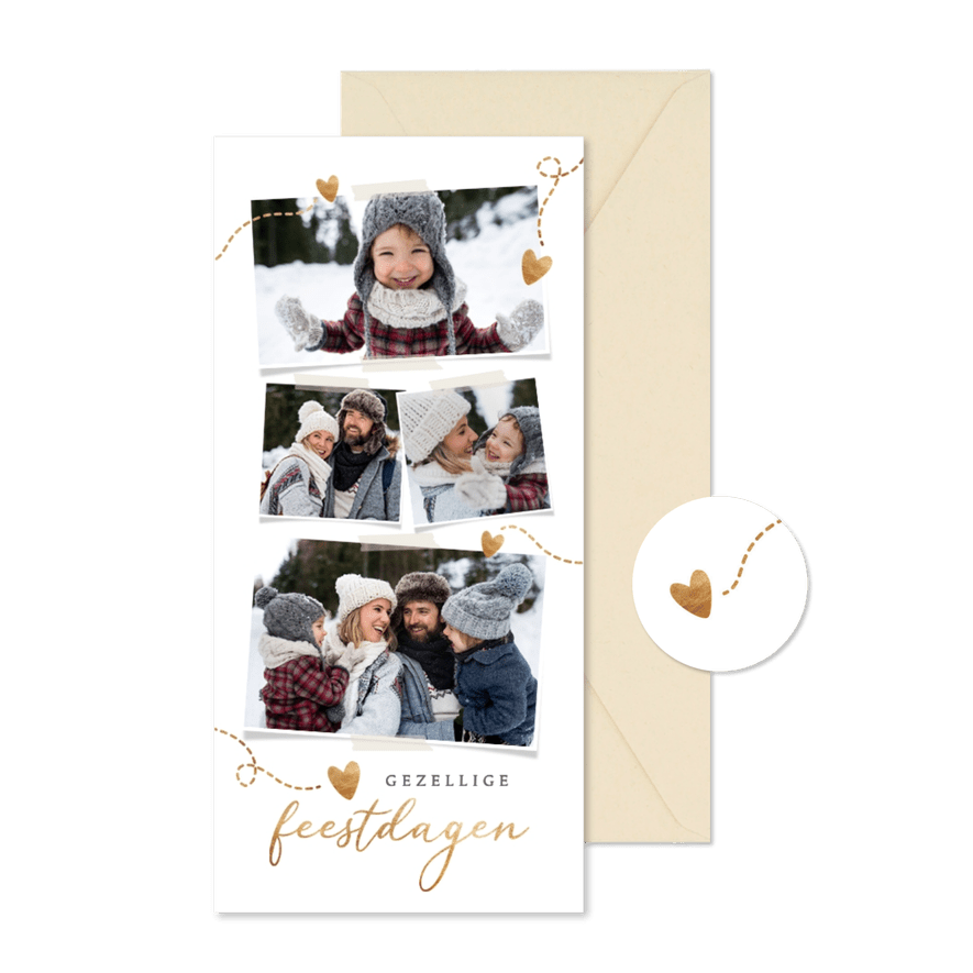 Foto kerstkaart gezellige feestdagen - Kaartimpressie